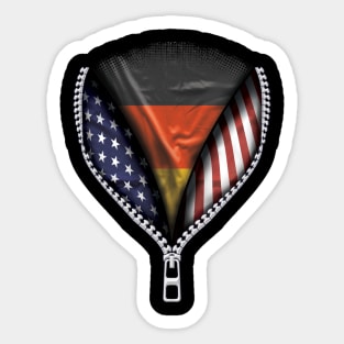 German Flag  Germany Flag American Flag Zip Down - Gift for German From Germany Sticker